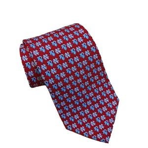 Vineyard Vines New Caanan HS 100%  Silk Neck Tie Red 56” x 3.75"